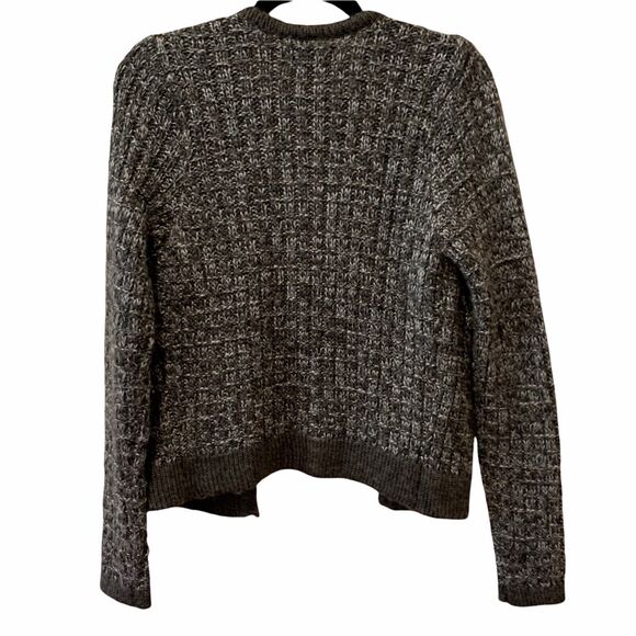 Fenn Wright Manson Cardigan Sweater Wool Marled Gray Open Front Size Medium - Picture 3 of 7